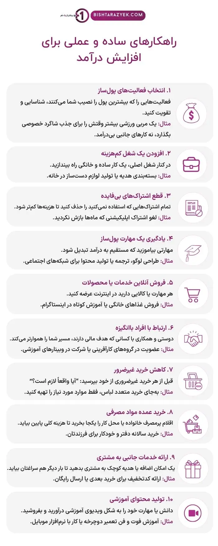 راهکارهای ساده و عملی برای افزایش درآمد