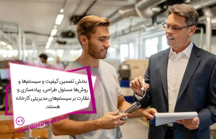 نظارت مدیر کارخانه بر سیستم‌ها و روش‌ها یا تضمین کیفیت 